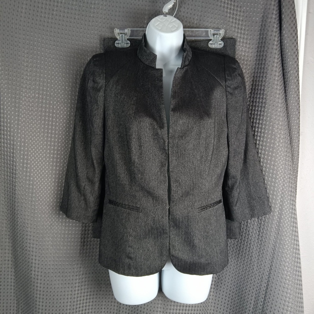 Antonio Melani Women's Suit Set Jacket Skirt Herringbone Metallic Size 4 - Picture 3 of 16